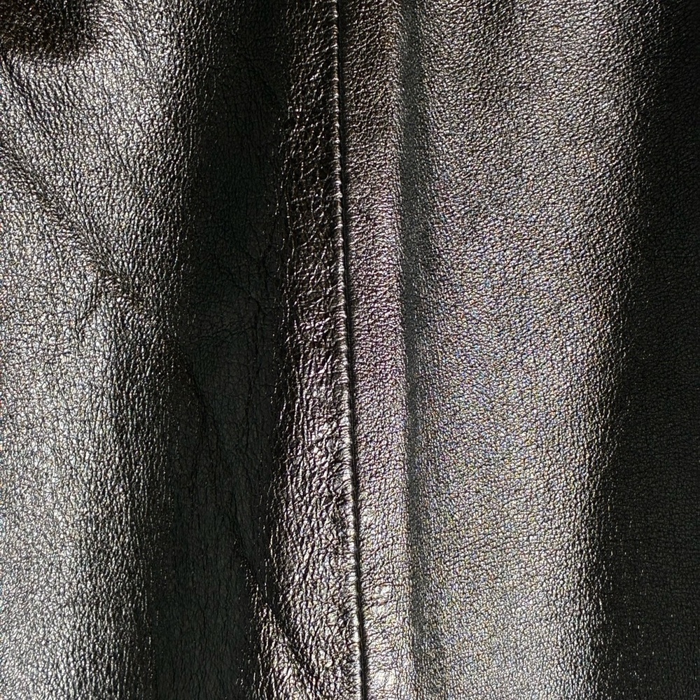 Pleaded a line Real leather skirt , whimsygoth, office wear , grunge.